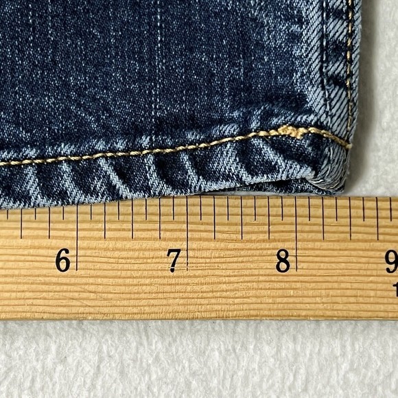 Banana Republic Straight Jeans Mens TAG 34x34 Blue Denim Dark Wash FIT 34x32.5 - Picture 8 of 17